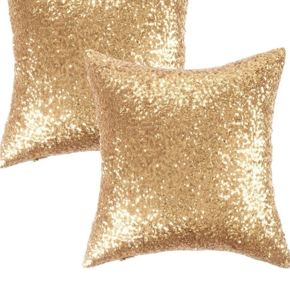 Gold Sequin Throw Pillows